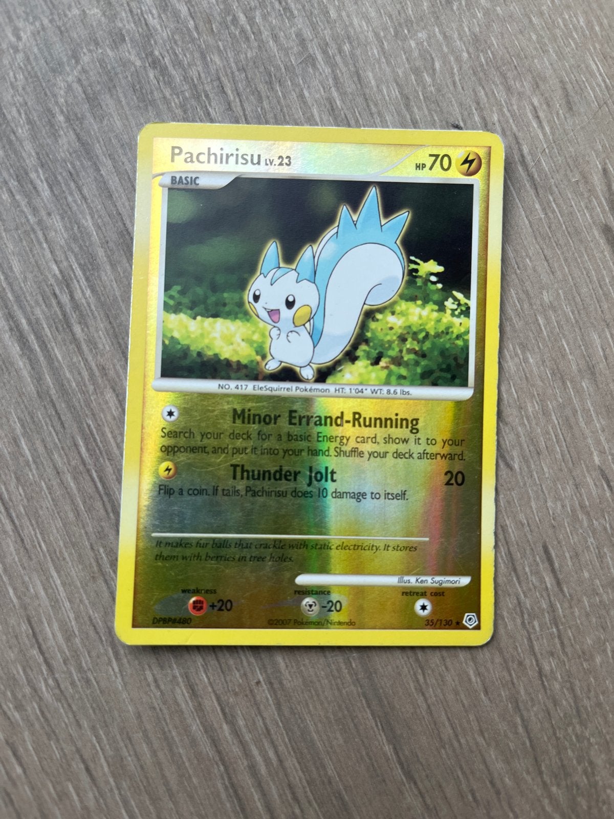 Pachirisu Pokémon kaart (Foil) - DPBP#440, Ophalen of Verzenden, Gebruikt, Losse kaart, Foil