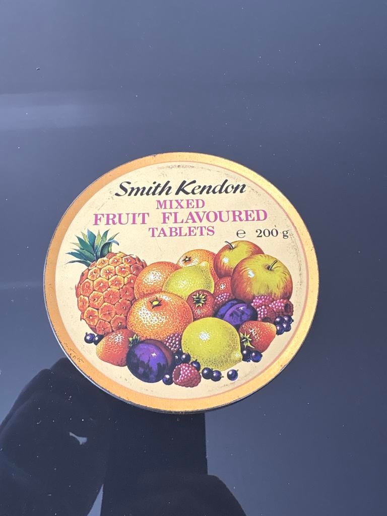 Vintage Smith Kendon Fruit Flavoured Tablets Blik, Verzamelen, Blikken, Ophalen, Gebruikt, Overige, Overige merken