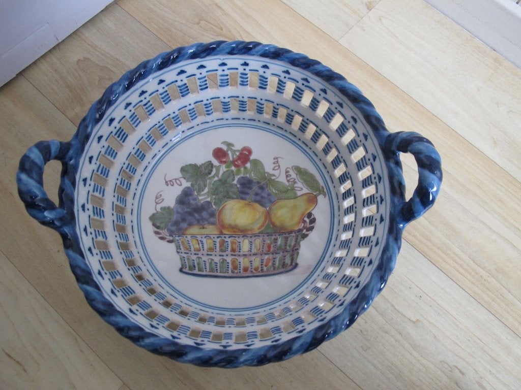 Zeldzaam Tichelaar fruitmandje Makkum, Antiek en Kunst, Verzenden