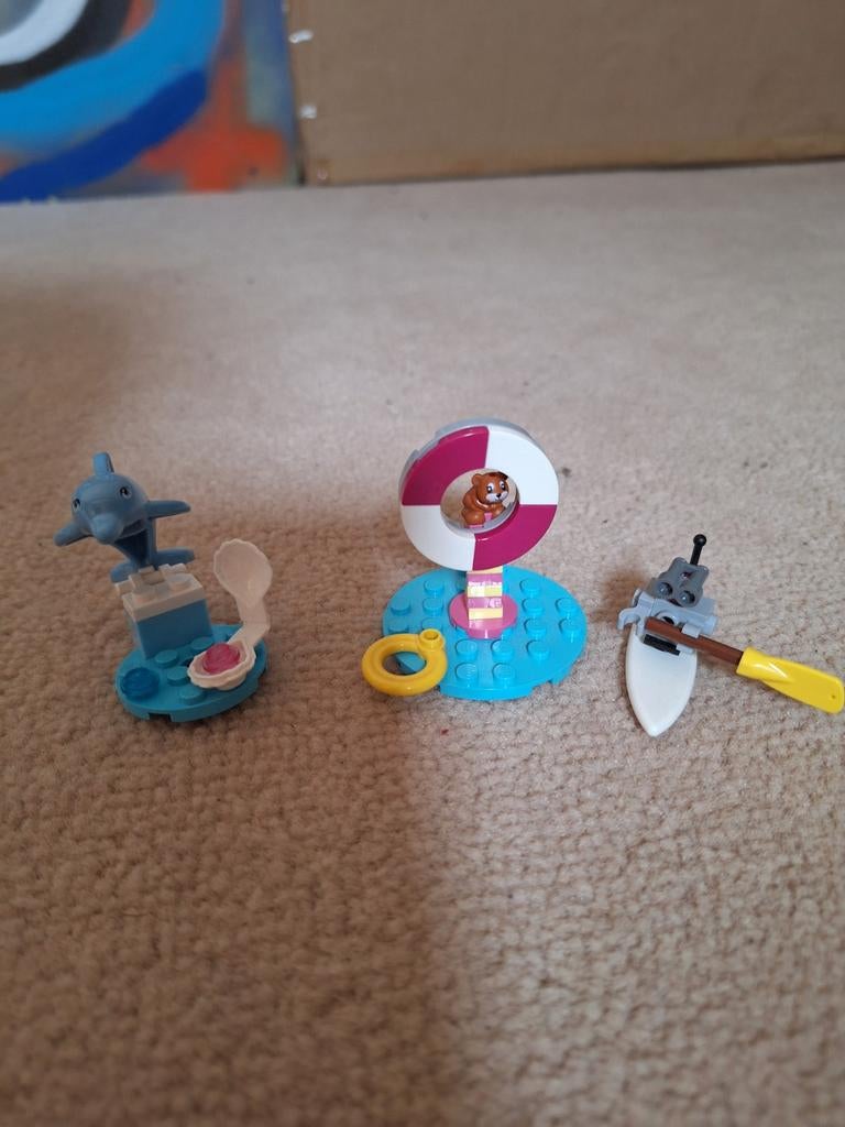 Lego Friends dolfijn, zeehond en surfplank, Gebruikt, Lego, Friends, Ophalen of Verzenden