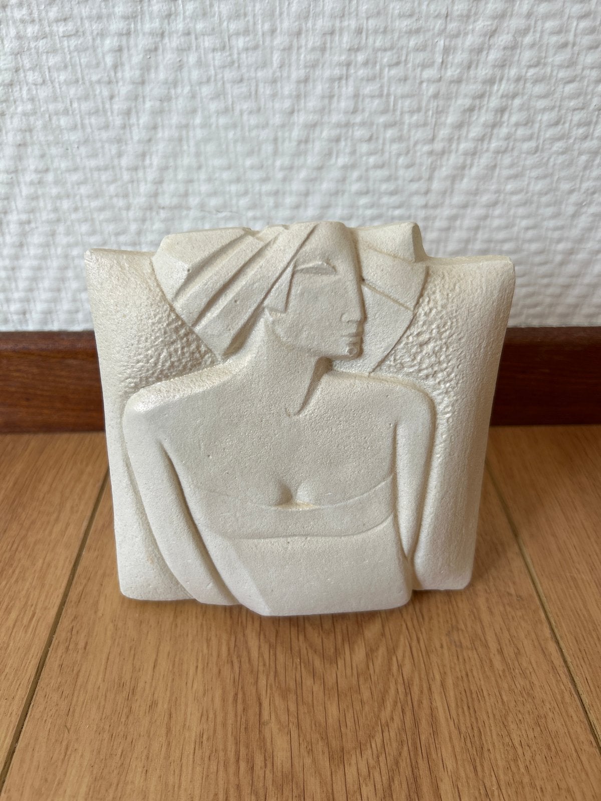 Abstracte sculptuur van vrouw in Art Deco stijl, Minder dan 20 cm, Art deco, Gips, Ophalen of Verzenden