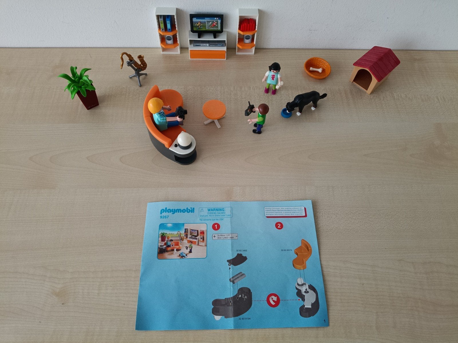 Playmobil Woonkamer met Kleurveranderende Lamp, Kinderen en Baby's, Ophalen of Verzenden, Zo goed als nieuw, Complete set