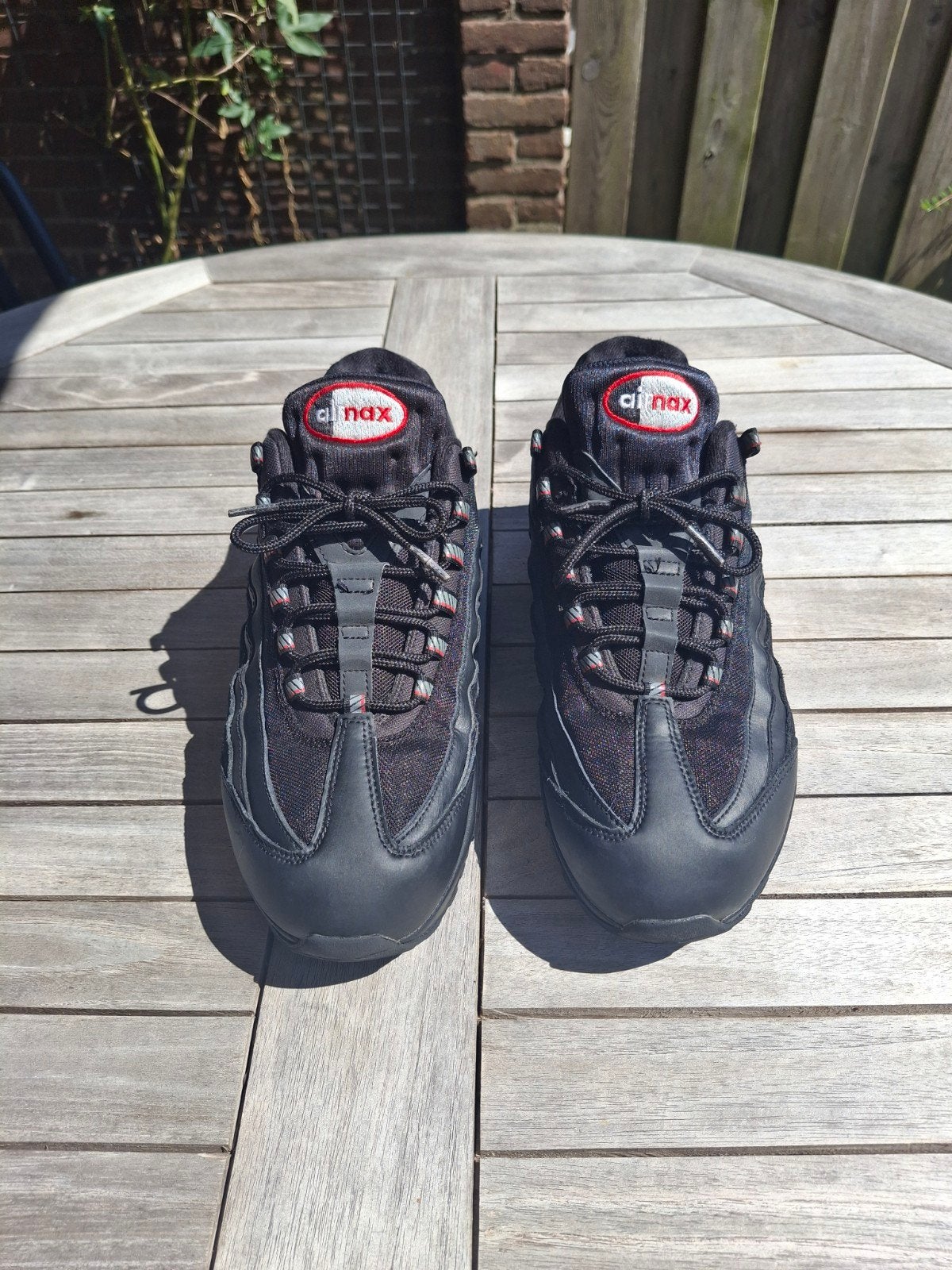 Nike Air Max 95 Zwart/Rood Sneakers, Maat 45, Nike air max, Zwart, Ophalen of Verzenden, Zo goed als nieuw