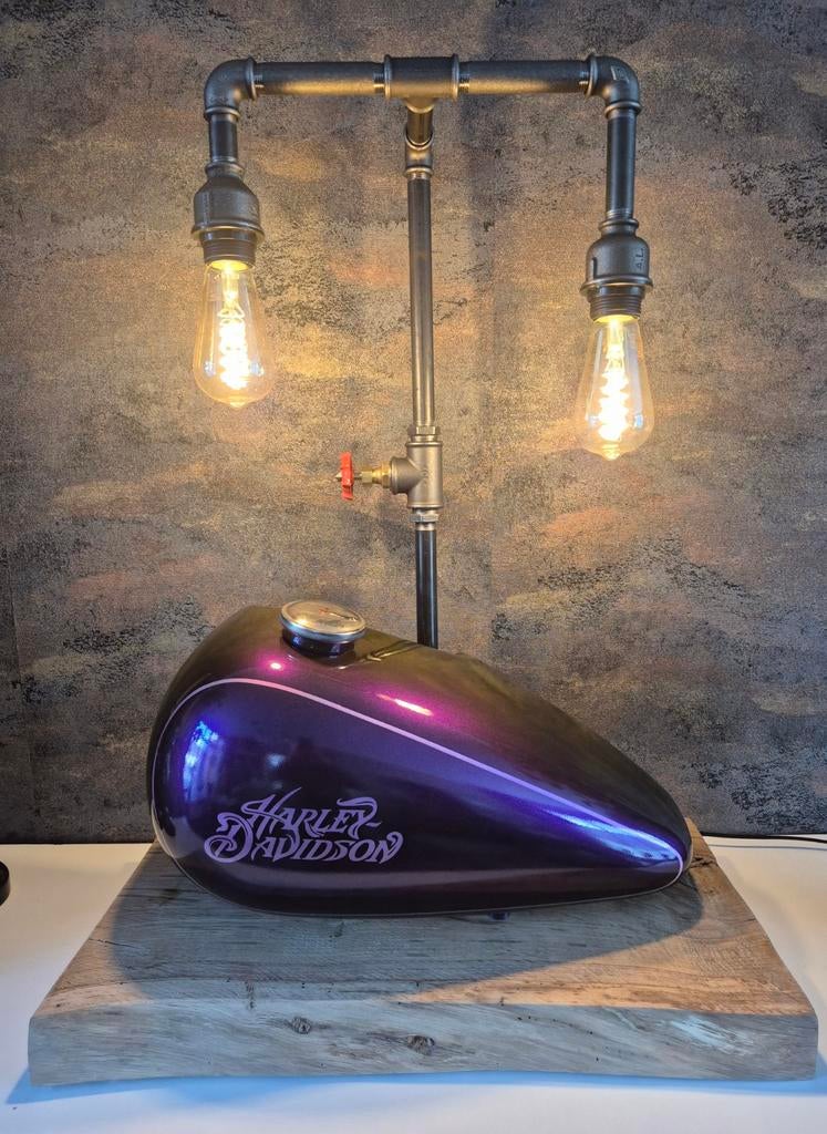 Harley Davidson lamp, Ophalen, Hout, Minder dan 50 cm