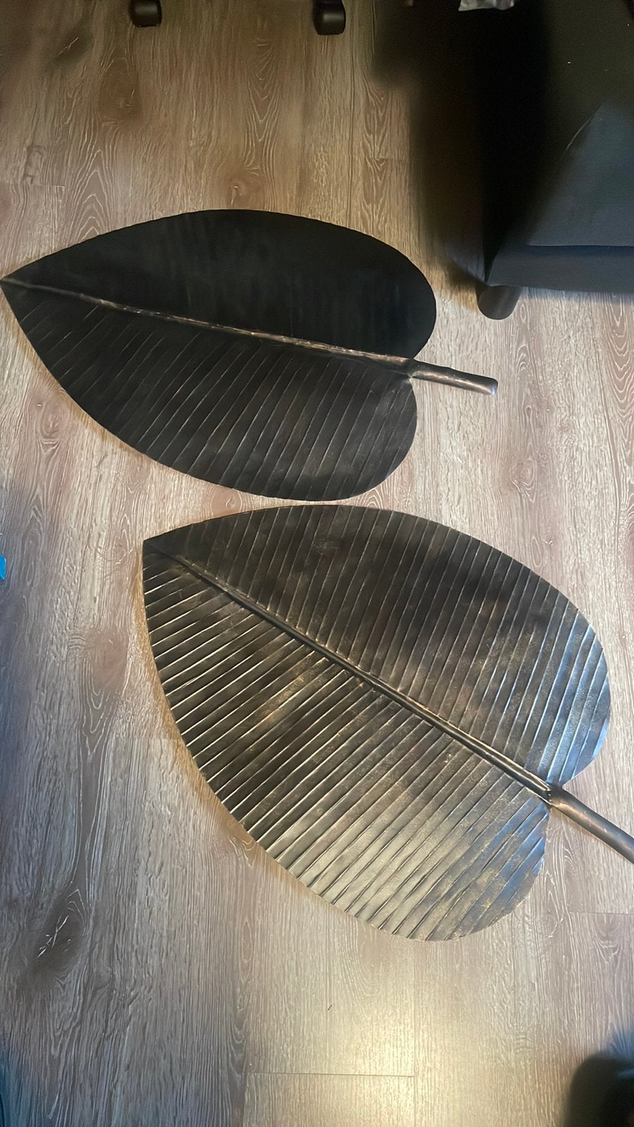 2 prachtige bladeren als decoratie aan de muur of op tafel, Ophalen of Verzenden, Nieuw, Decoratieobject
