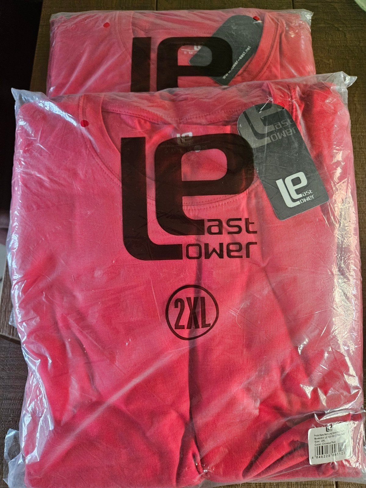 Pakket rode longsleeves - Lower East Maat 2XL (5 stuks), Lower East, Ophalen of Verzenden, Rood, Maat 56/58 (XL)