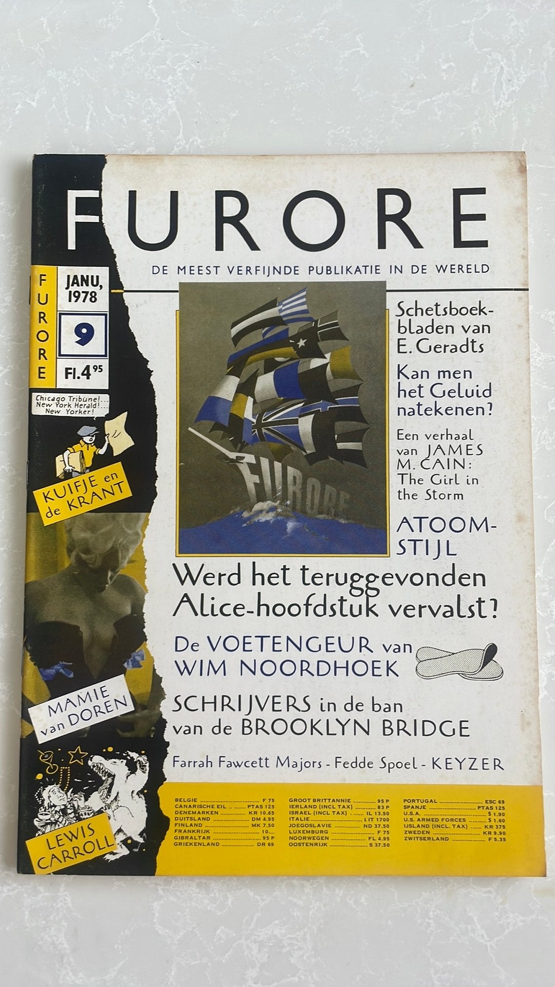 “ Furore”, magazine nr 9, jan. 1978, Piet Schreuders, Ophalen of Verzenden, Gelezen, Muziek, Film of Tv