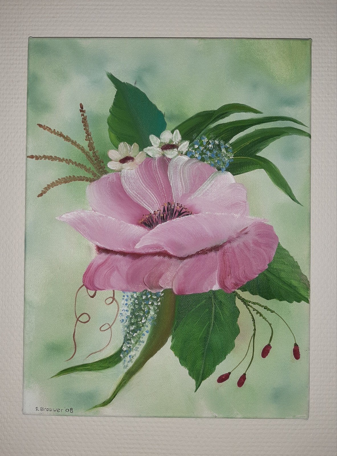schilderij bloem, Ophalen of Verzenden