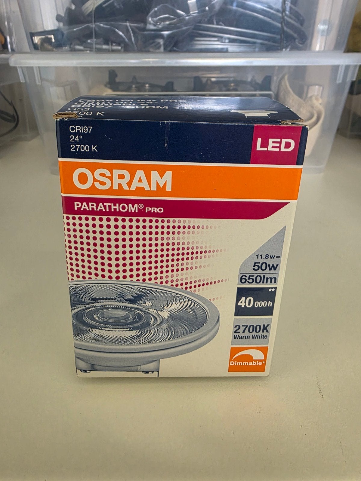 7x Osram Parathom Pro AR111 G53 LED - Warm Wit, Dimbaar, 30 tot 60 watt, Led-lamp, Osram, Dimbaar