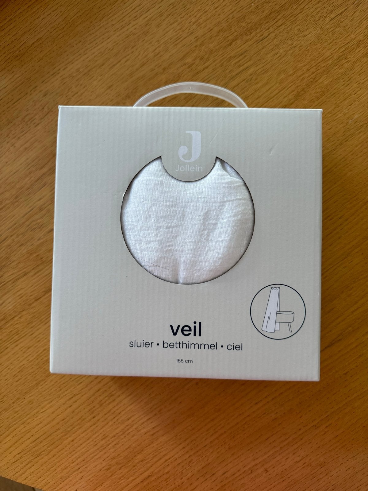 Jollein sluier/klamboe met standaard, Ophalen, Jongetje of Meisje, Wit, Overige typen