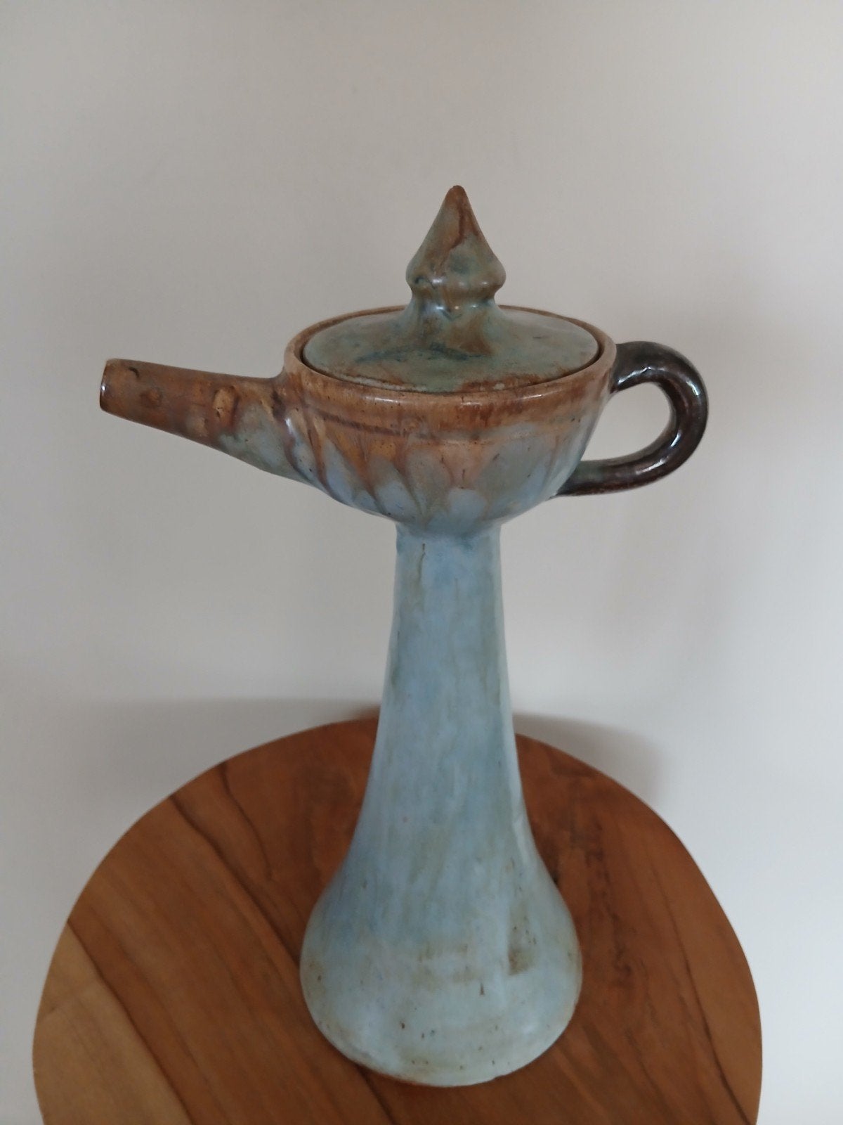 Unieke  keramische olielamp Jean Guyaux, Ophalen of Verzenden
