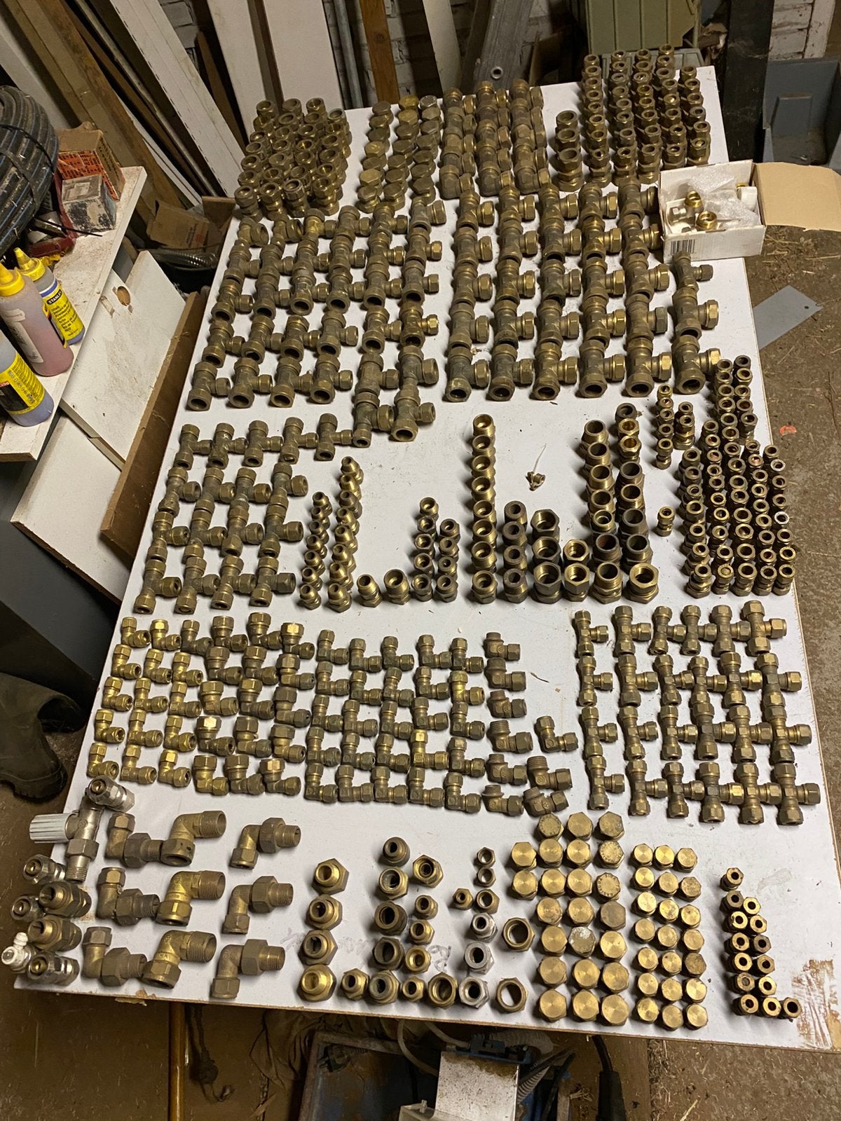 Knelkoppelingen van koper 489 stuks, Ophalen of Verzenden, Zo goed als nieuw, Koper