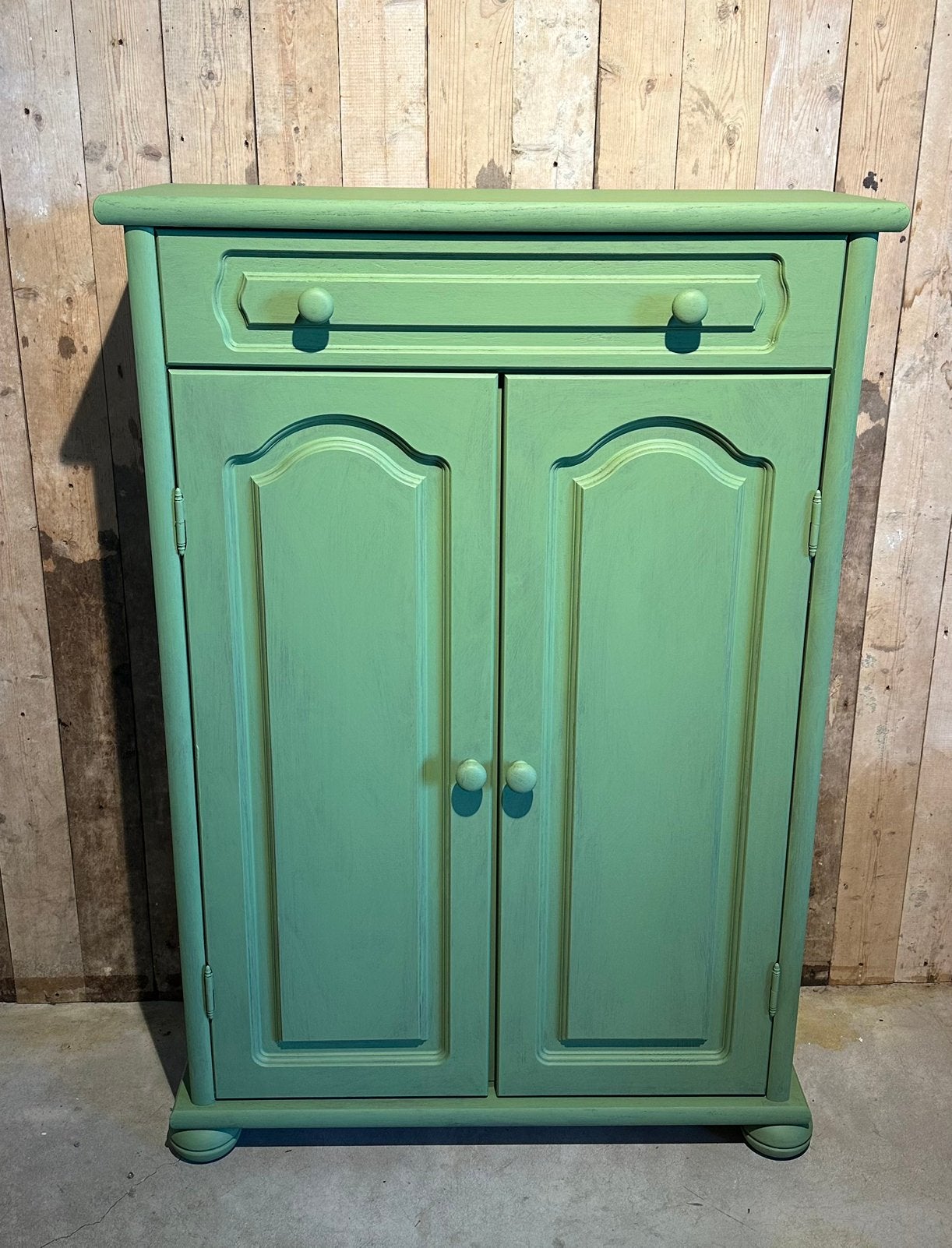 Brocante kastje - meidenkastje - groen - bacis, Ophalen, Zo goed als nieuw