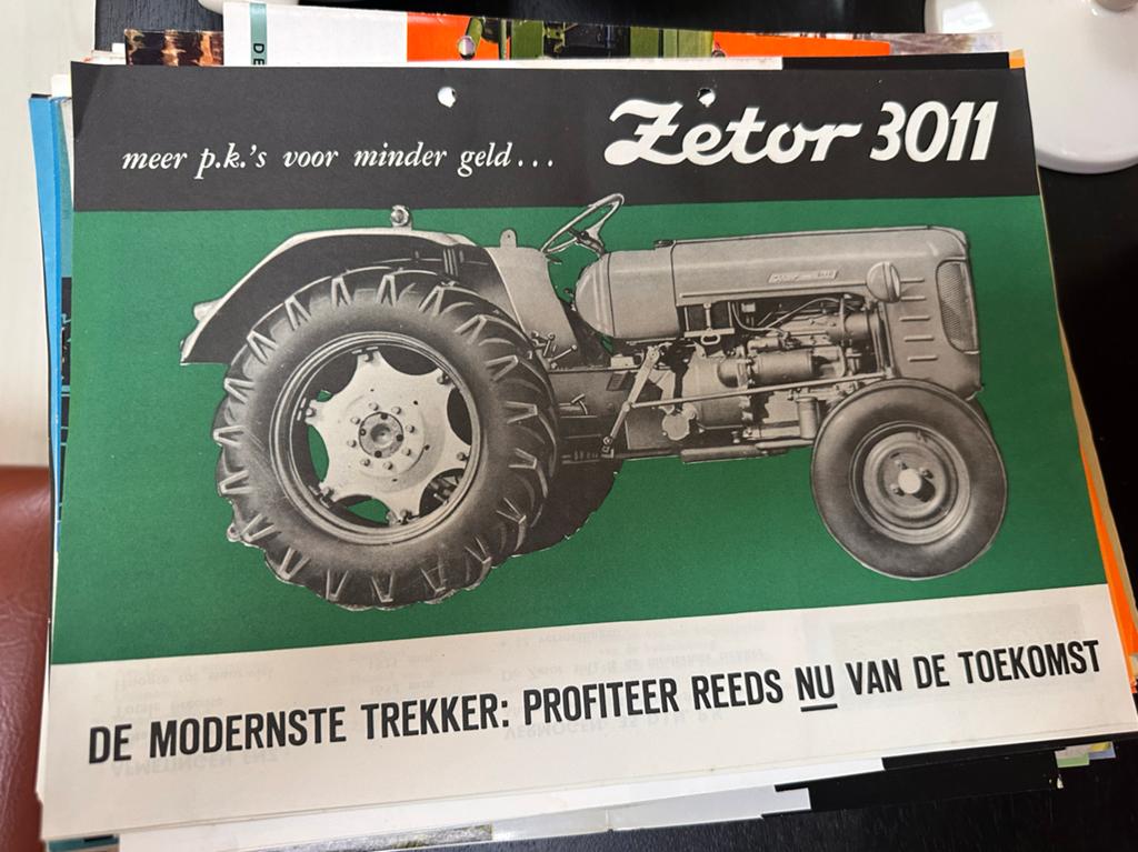 Oude Zetor 3011 folder uit de jaren '60 - Trekker reclame, Ophalen of Verzenden, Zo goed als nieuw, Overige typen