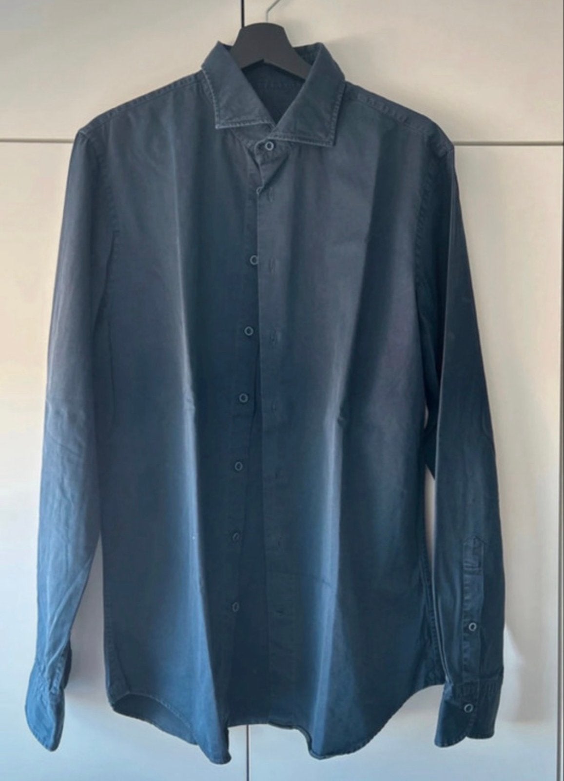 Profuomo Herenoverhemd - Maat L, Kleding | Heren, Overhemden, Ophalen of Verzenden, Zo goed als nieuw, Blauw, Halswijdte 41/42 (L)