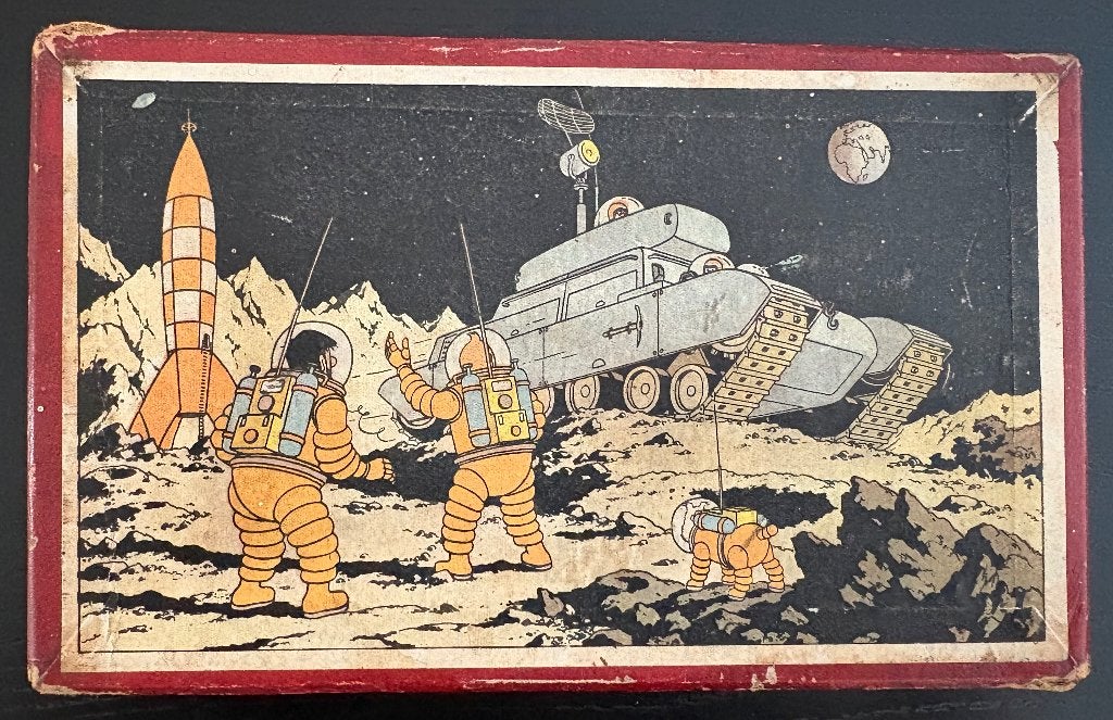 Kuifje - Kuifje’s bon puzzel - Mannen op de Maan, Eén stripboek, Ophalen of Verzenden, Gelezen, Hergé