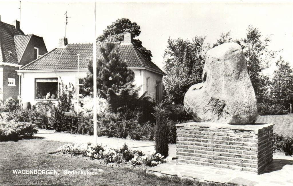 Wagenborgen, Gedenksteen - ongelopen, Verzamelen, Ophalen of Verzenden, 1960 tot 1980, Ongelopen, Groningen