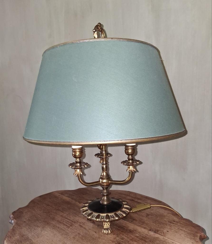 Bouillotte lamp 3 armen, Antiek en Kunst, Antiek | Lampen, Ophalen of Verzenden