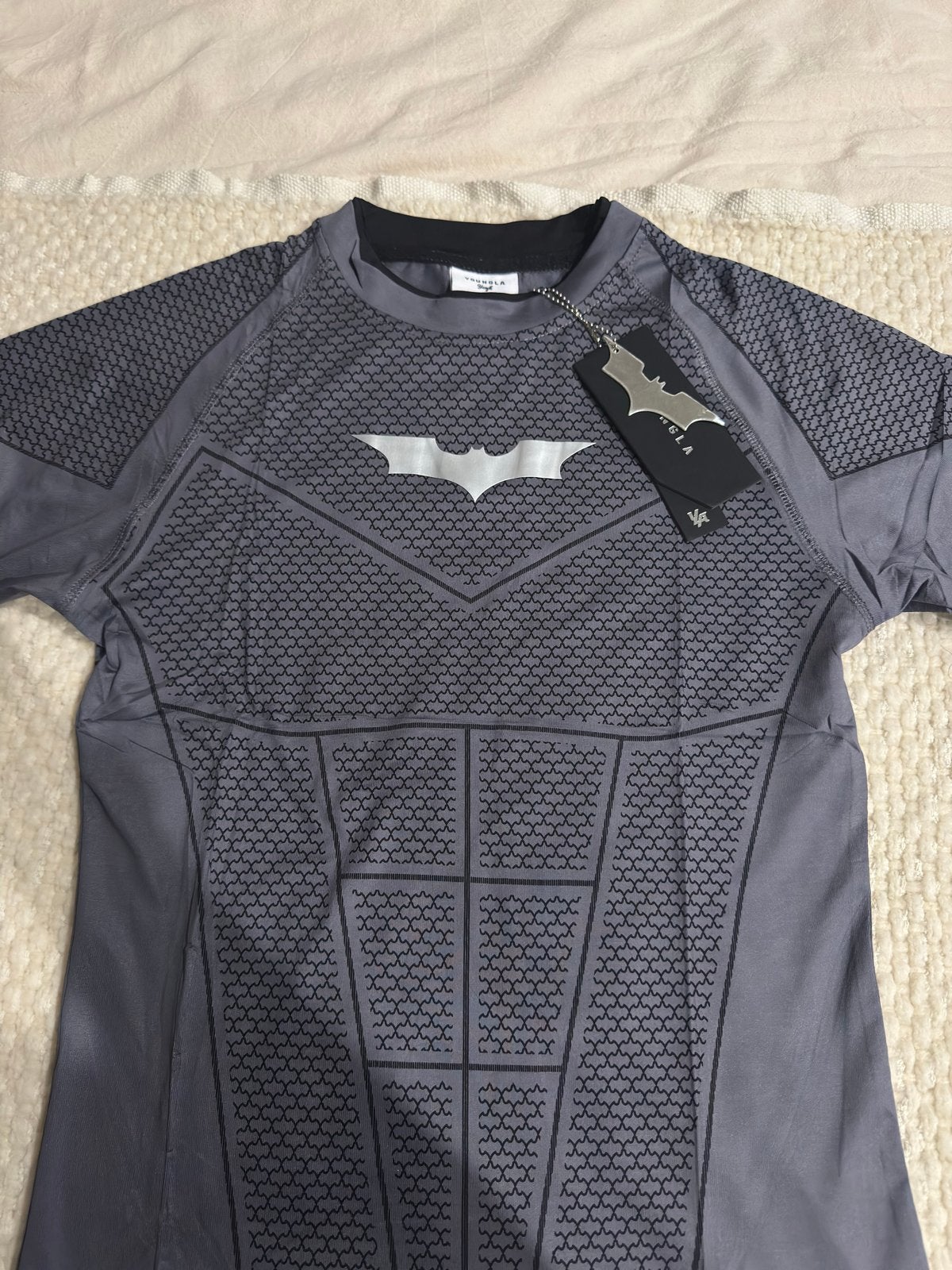 YoungLA x Batman Compressie Shirt Grijs Maat L, Maat 52/54 (L), Fitness, Nieuw, Ophalen of Verzenden