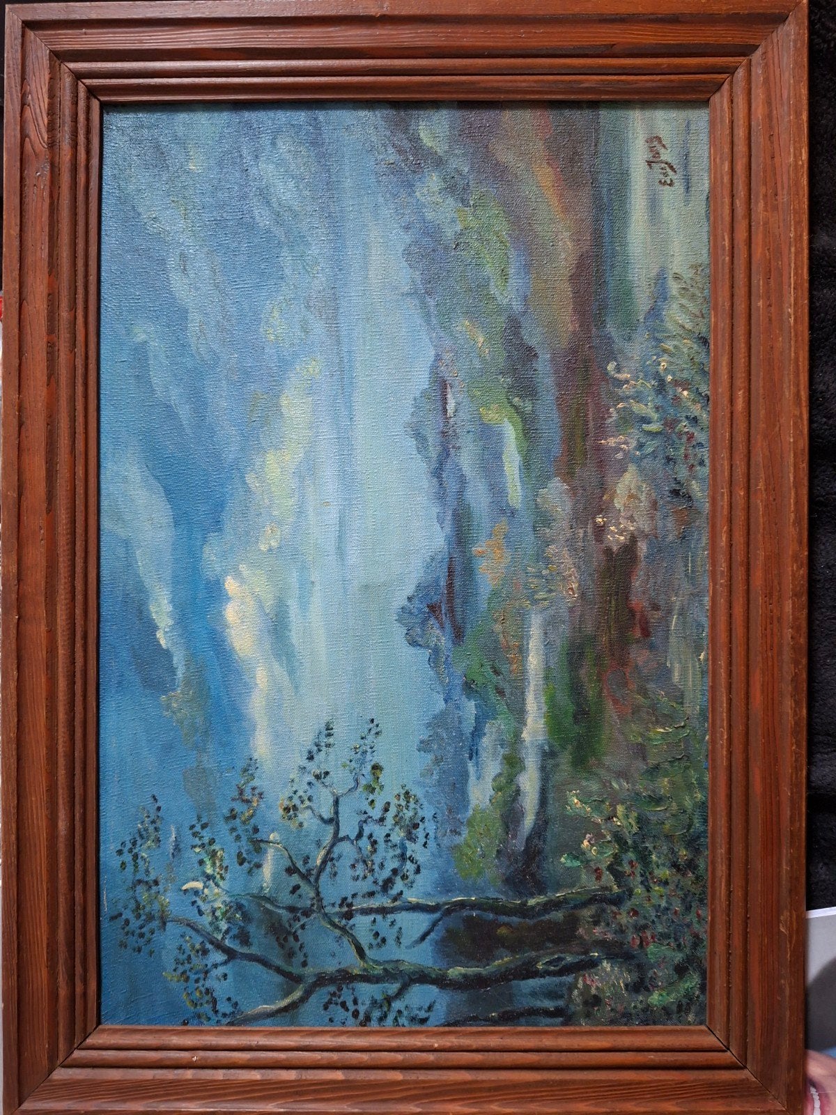 Mooi oud schilderij in lijst - E. de Jong, Antiek en Kunst, Kunst | Schilderijen | Klassiek, Ophalen, Doek, Realistisch, Origineel werk