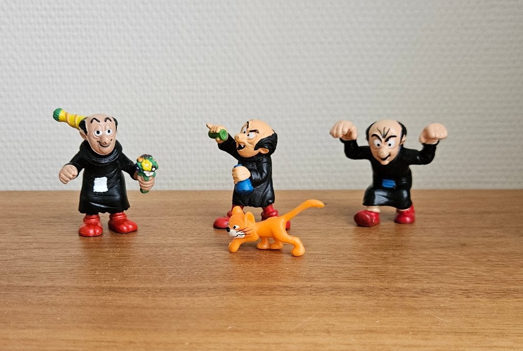 3 gargamel figuren, Verzamelen, Ophalen of Verzenden, Gebruikt, Gargamel, Poppetje, Figuurtje of Knuffel