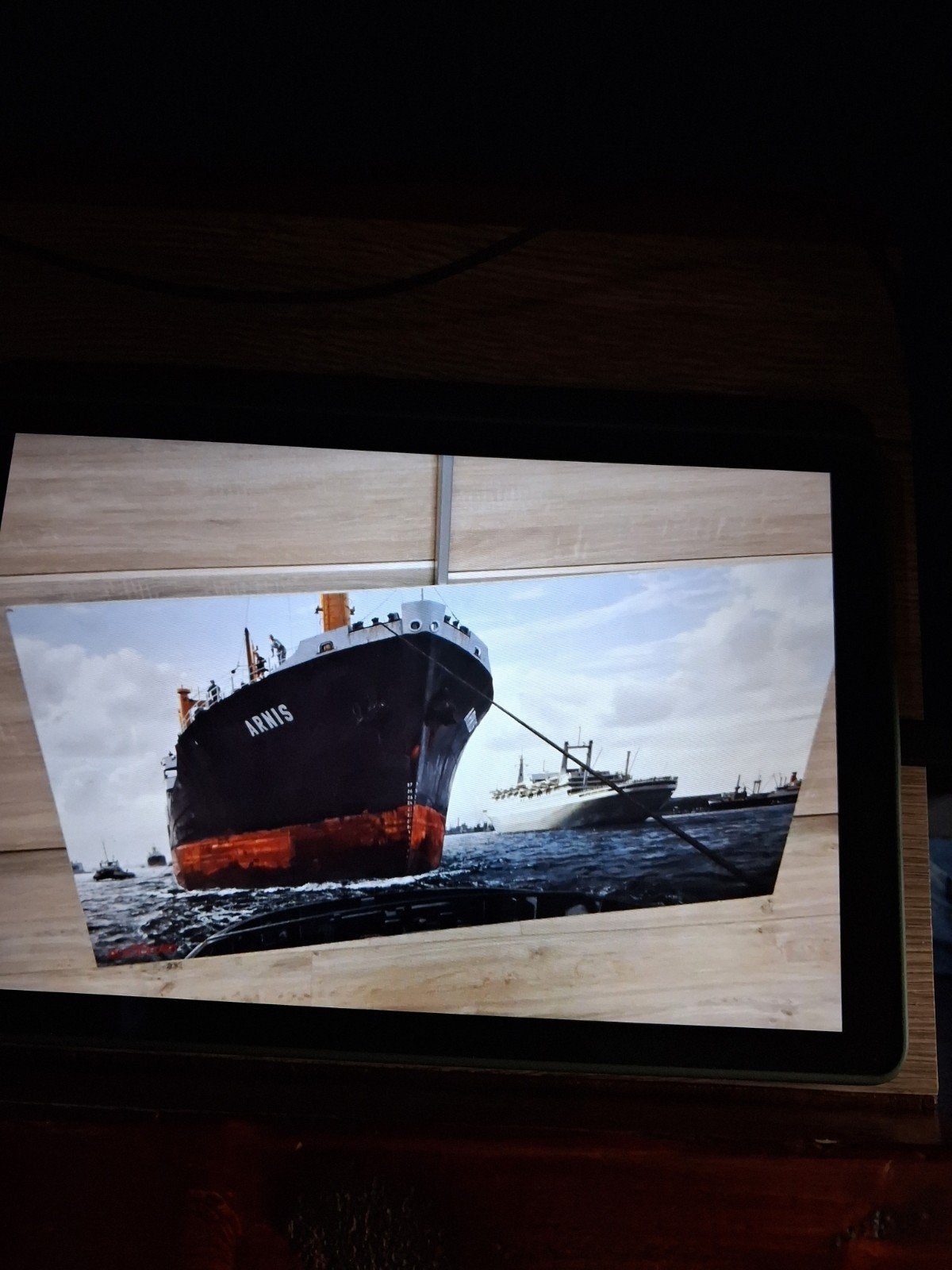 Maritiem schilderij van vrachtschip 'ARNIS' ROODHART, Ophalen