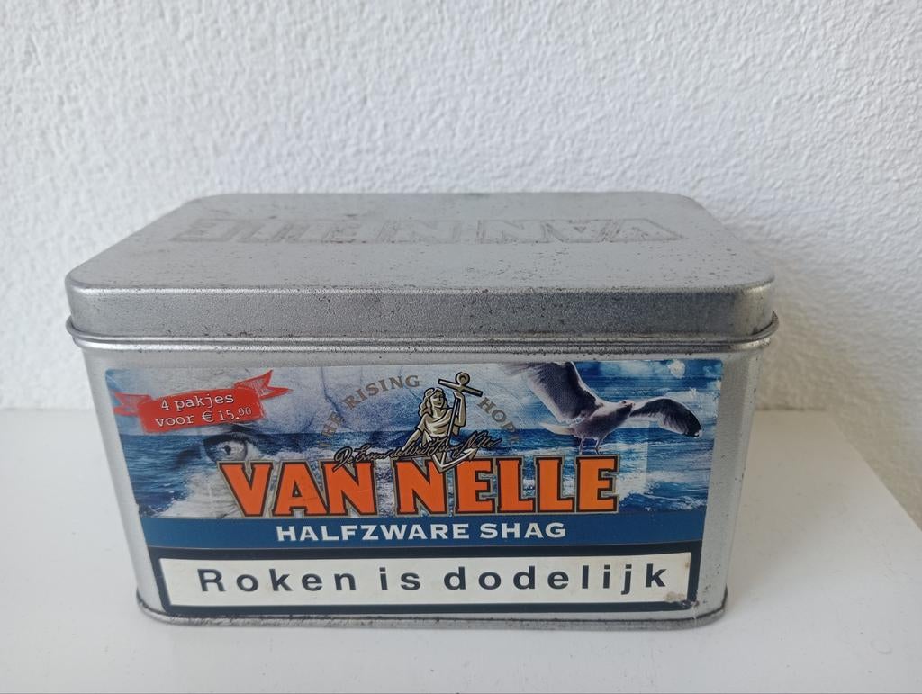 Vintage Van Nelle shag blik, Ophalen of Verzenden, Gebruikt, Verpakking