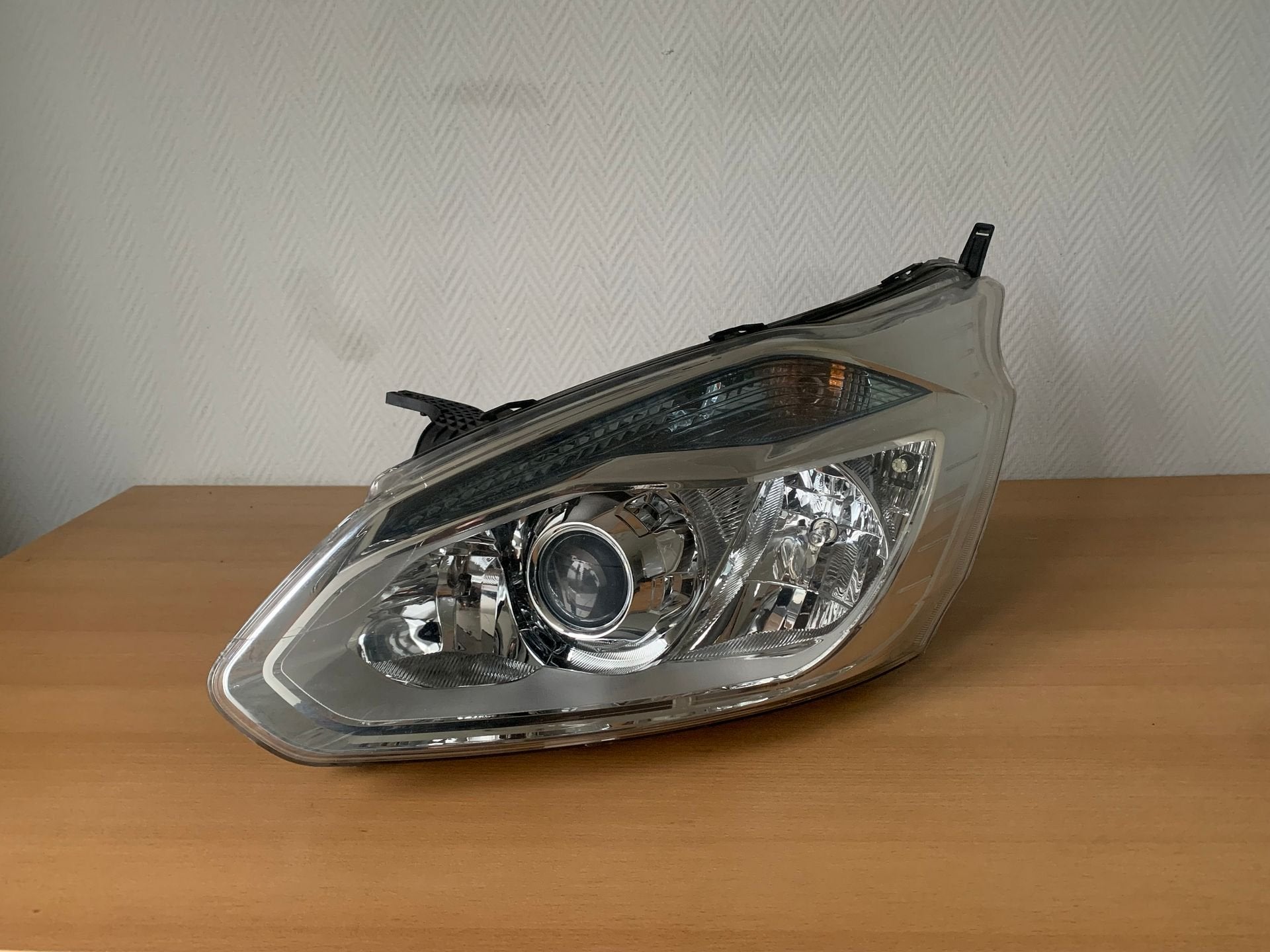 koplamp Links ford transit custom 2012 - 2016 scheur in V362, Gebruikt, -, -, Ophalen of Verzenden
