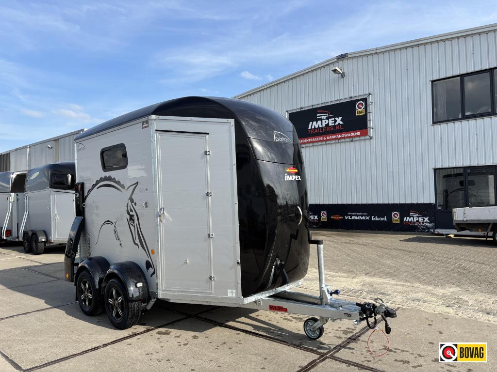 Bij Impex Bockmann Portax SKA WCF Alu, zadelk, 1-vleugeldeur, Nieuw, Aluminium, 2-paards trailer