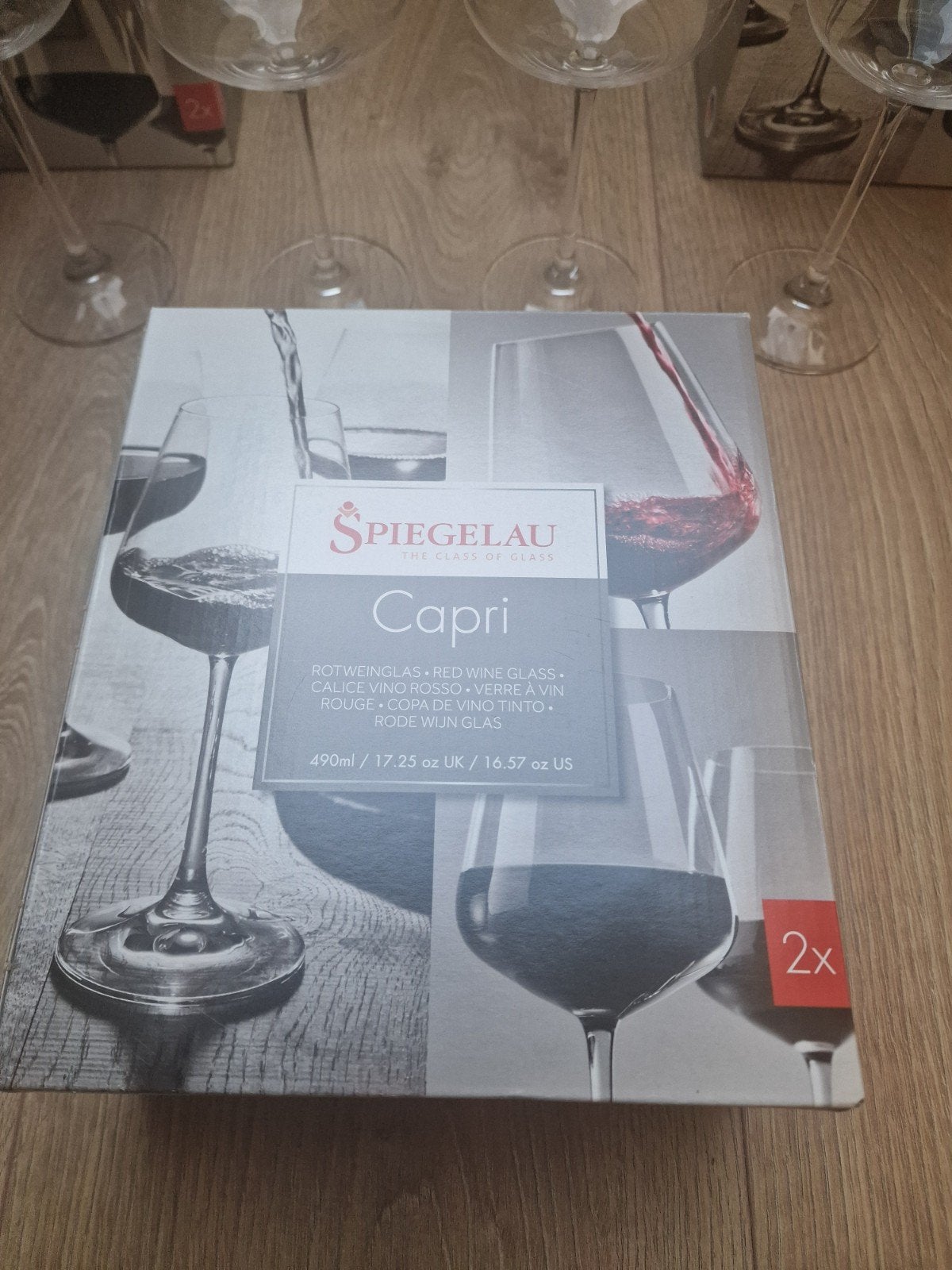 6 nieuwe spiegelau Capri Rode Wijnglazen - 490 ml, Glas of Glazen, Overige merken, Nieuw, Ophalen of Verzenden