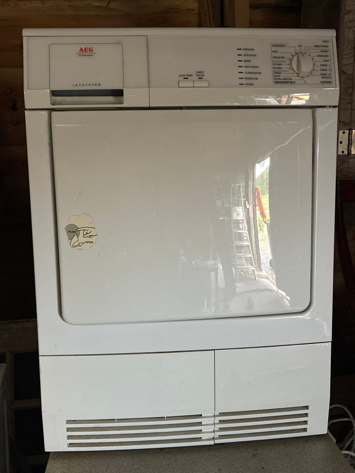 AEG Lavatherm Condensdroger - Wit, Gebruikt, Witgoed en Apparatuur, Wasdrogers, Gebruikt, Condens, Voorlader, 6 tot 8 kg, 85 tot 90 cm