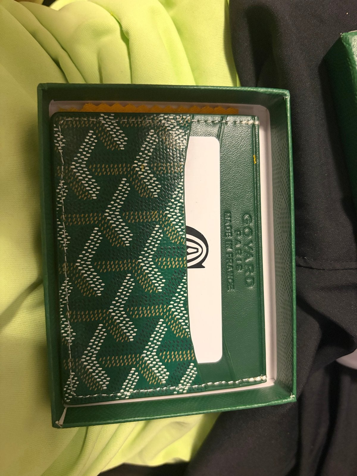 Goyard Portemonnee - Groen, Zo goed als nieuw, Leer, Groen, Ophalen
