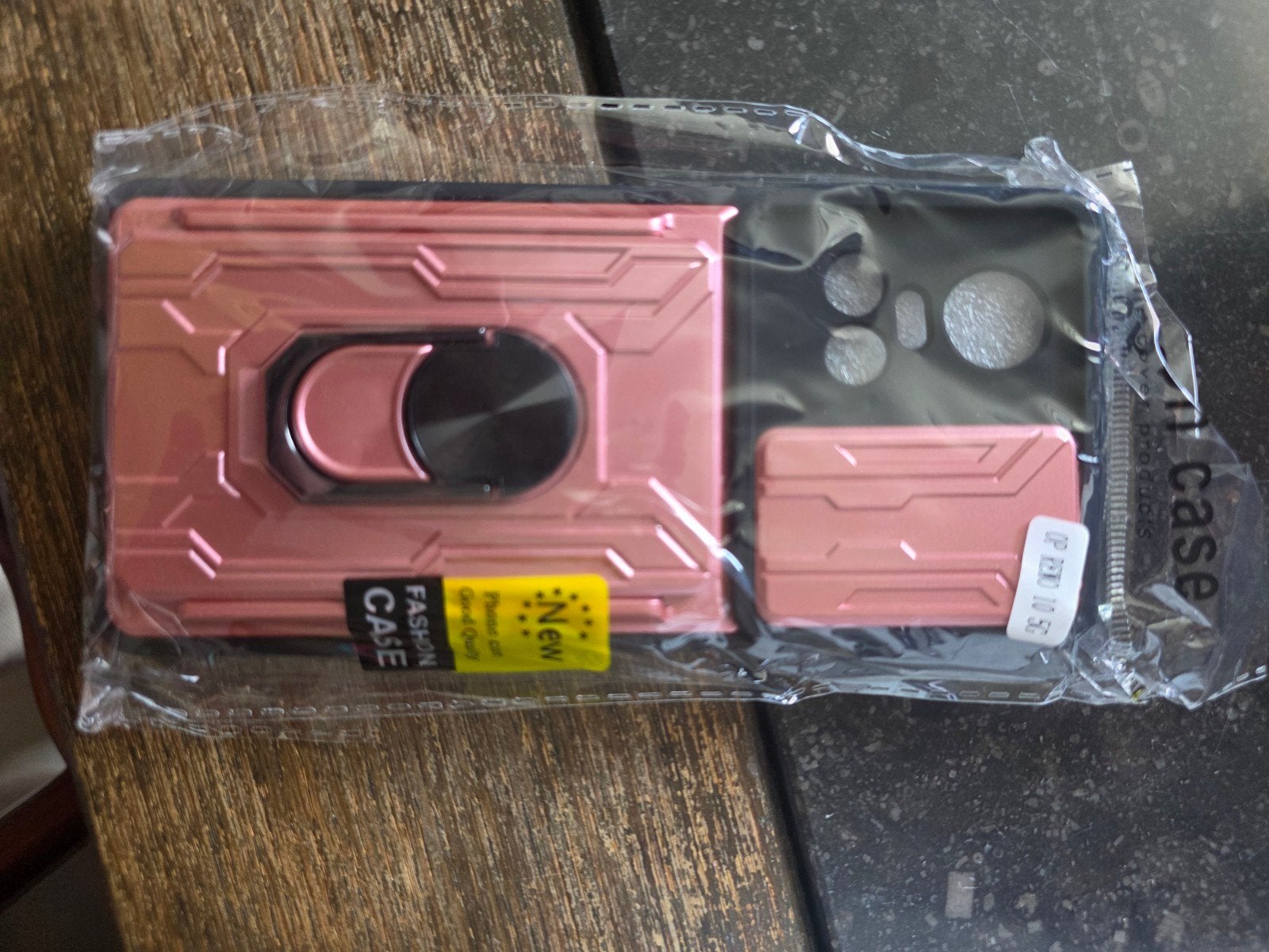 Roze iPhone hoesje met ringhouder en standaard, Nieuw, Hoesje of Tasje, Ophalen of Verzenden, Met standaard