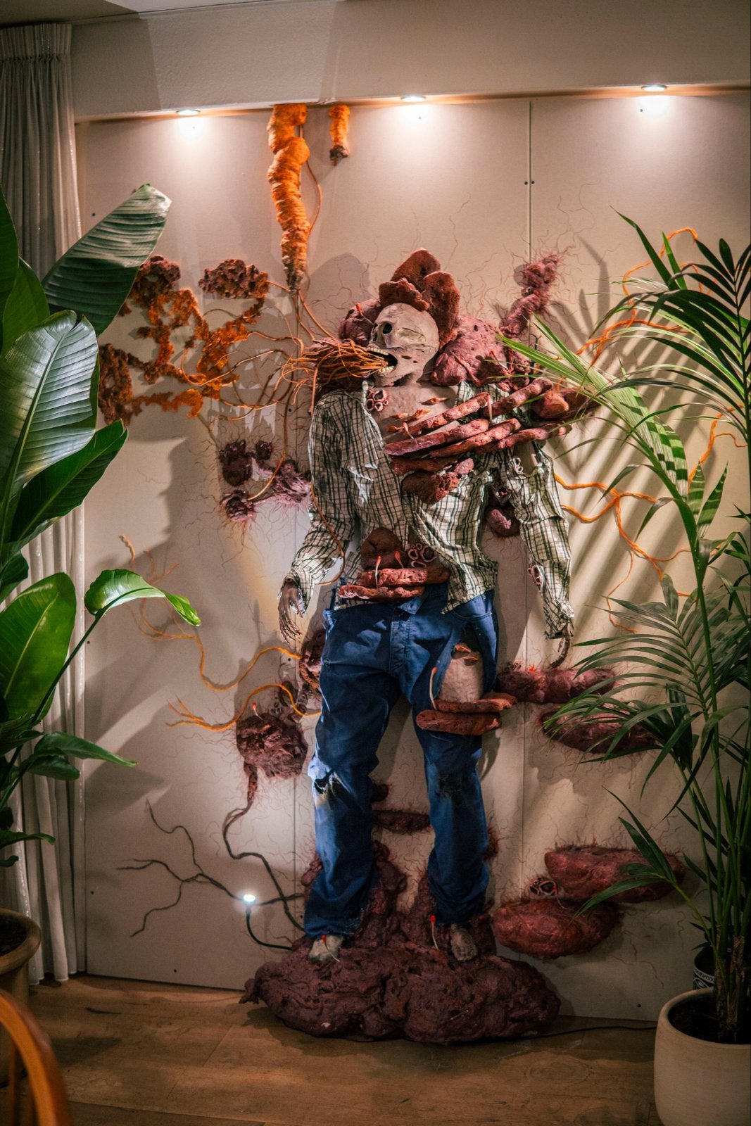 Handgemaakte The Last Of Us Zombie op Houten Standaard, Ophalen, Handgemaakt, 1 meter - 2 meter, Beeld