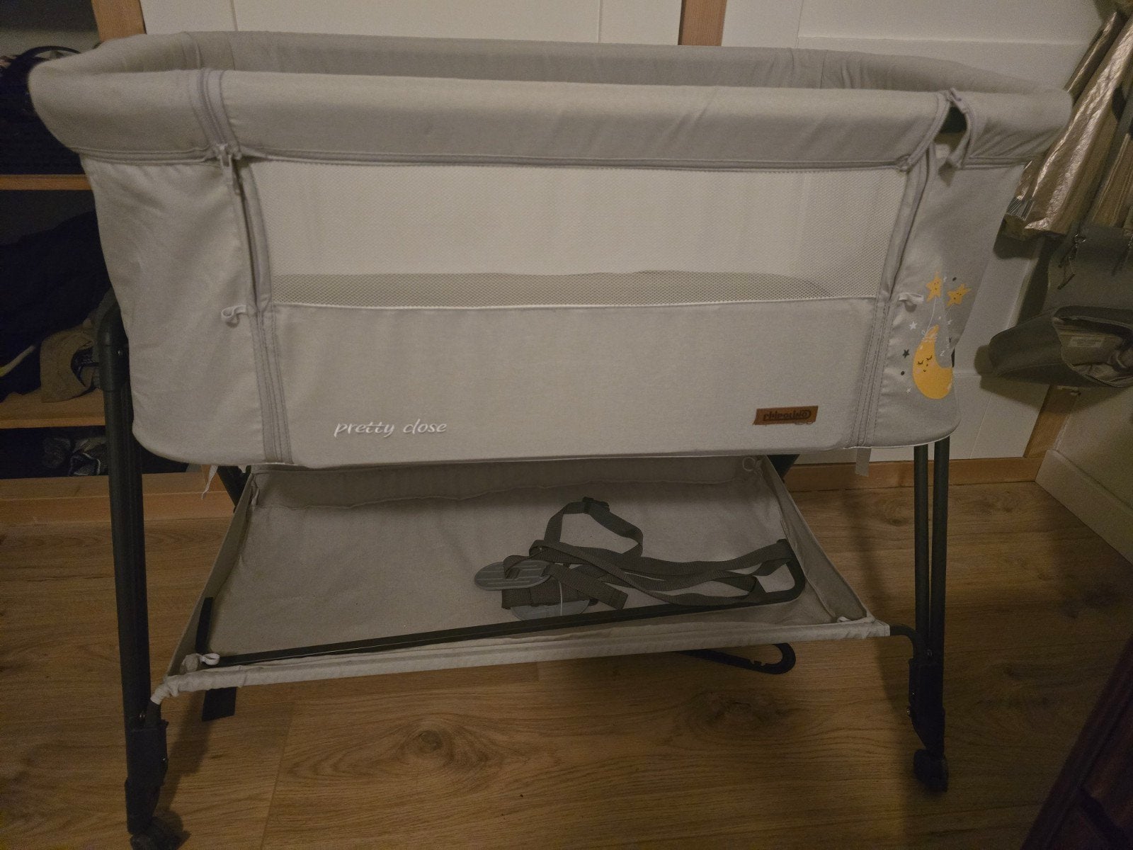 Chipolino Pretty Close Co-sleeper - Grijs, Ophalen, Zo goed als nieuw, Wieg