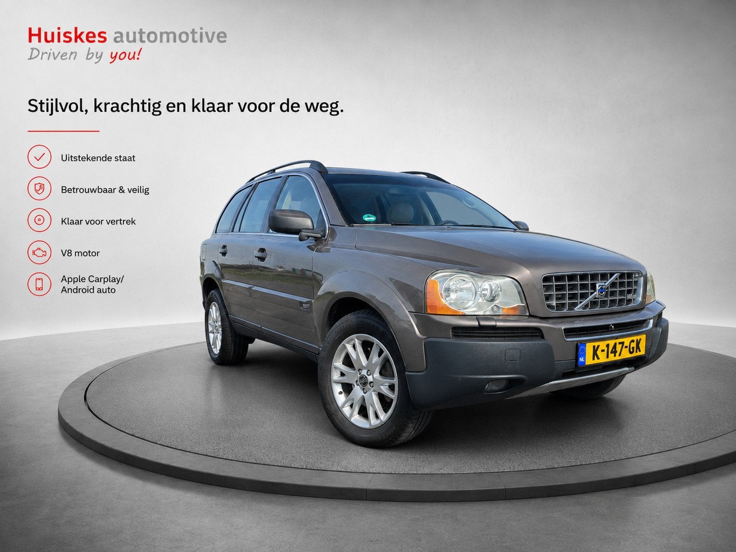 Volvo XC90 4.4 V8 Summum Youngtimer/Carplay/camera/Wide body, Auto's, Gebruikt, 138 €/maand, 316 pk, Leder