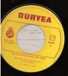 Duryea reclame single (EP) Katwijk /CH Knorr Co Unilever, Ophalen, Gebruikt, Reclamebord
