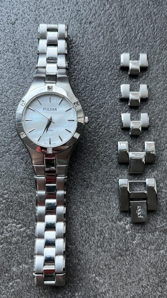 Zilverkleurig horloge Pulsar, Overige merken, Staal, Gebruikt, Staal