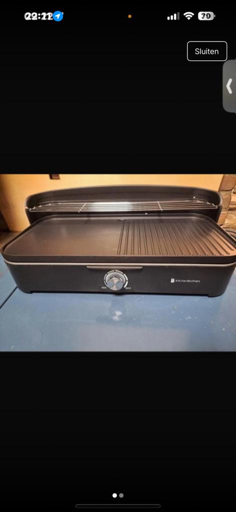 tafelgrill, Ophalen of Verzenden, Vaatwasmachinebestendig, Zo goed als nieuw, Tafelgrill