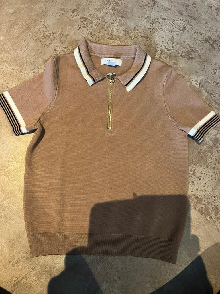 REISS polo met rits maat 116 origineel zgan, Ophalen of Verzenden, Zo goed als nieuw, Jongen, Shirt of Longsleeve