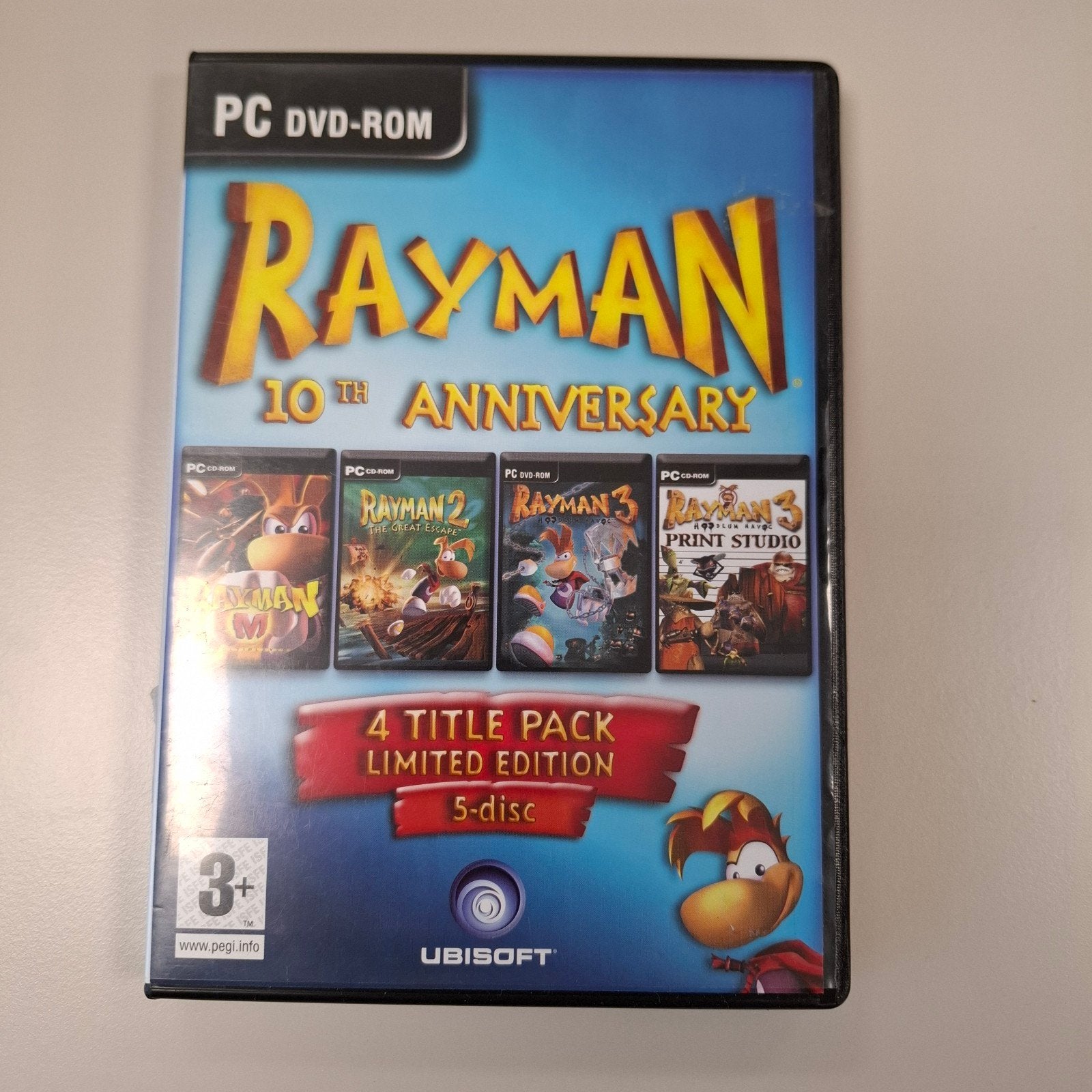 Rayman 10th Anniversary PC DVD-ROM Limited Edition 5-disc, Spelcomputers en Games, Games | Pc, Gebruikt, 1 speler, Ophalen of Verzenden