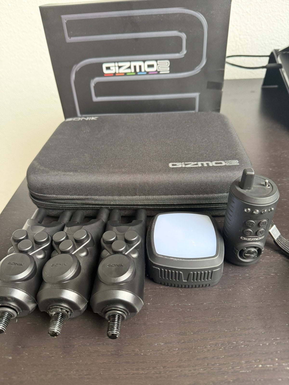 Sonik Gizmo2 3+1 beetmelder set compleet, Watersport en Boten, Hengelsport | Karpervissen, Ophalen, Gebruikt, Overige typen