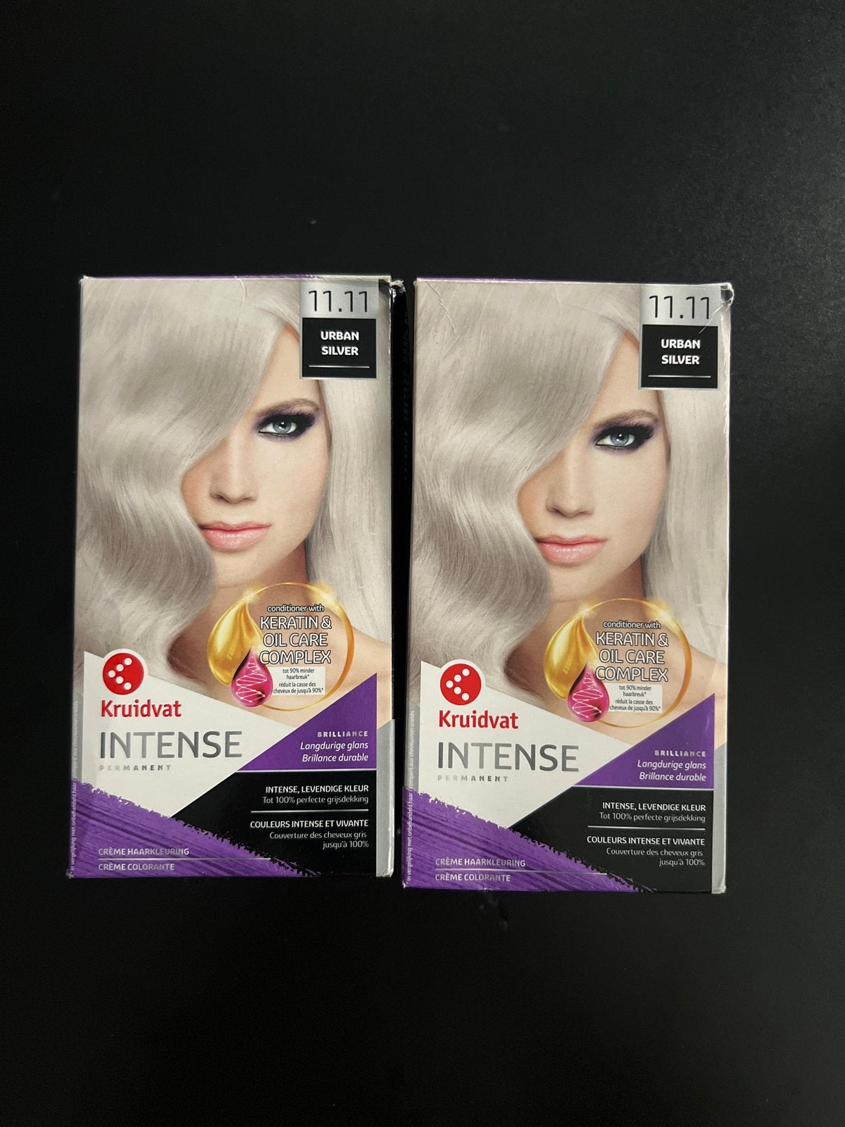 Kruidvat Intense Urban Silver Haarverf (2 stuks), Sieraden, Tassen en Uiterlijk, Ophalen, Nieuw, Overige typen