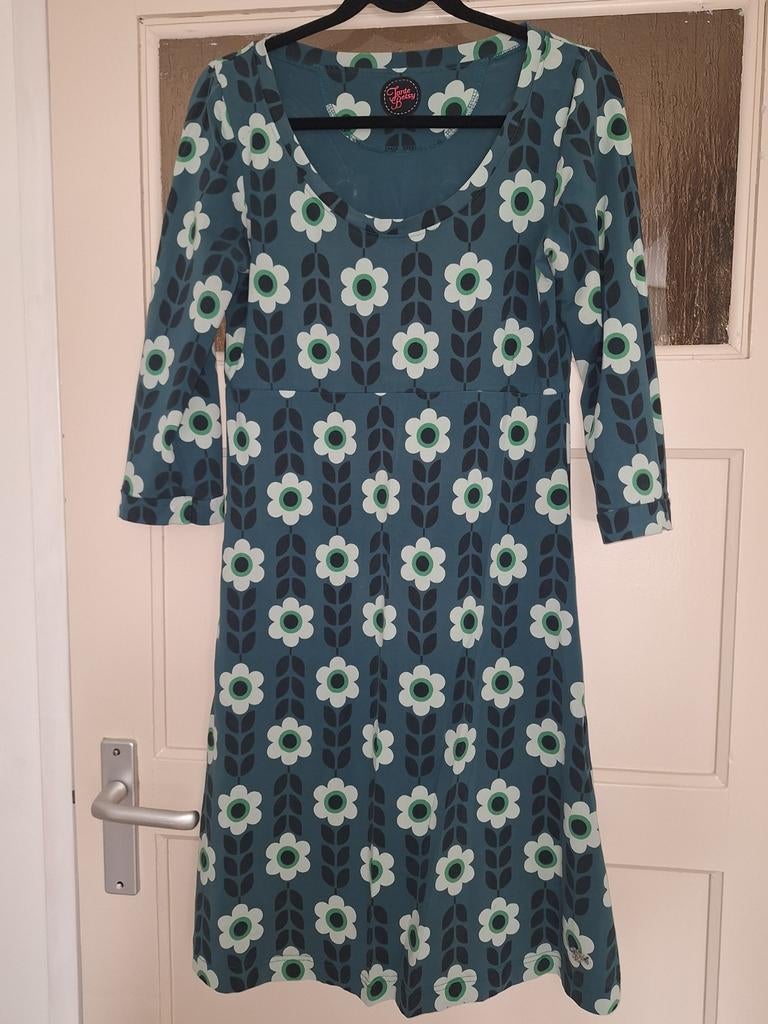 Tante betsy maat m, Kleding | Dames, Jurken, Ophalen of Verzenden, Maat 38/40 (M), Blauw, Knielengte