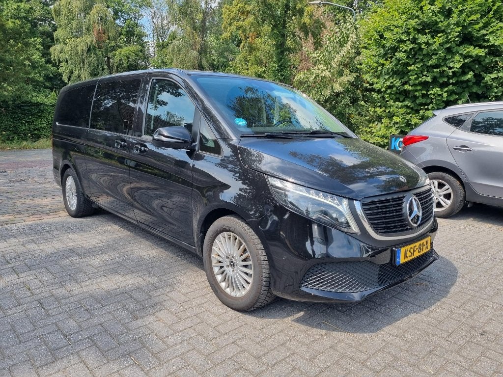 Mercedes EQV 300 90KWH Rolstoelramp 8 Stoelen Led Rolstoel, Auto's, Bestelauto's, Automaat, Zwart, Mercedes-Benz, Stof