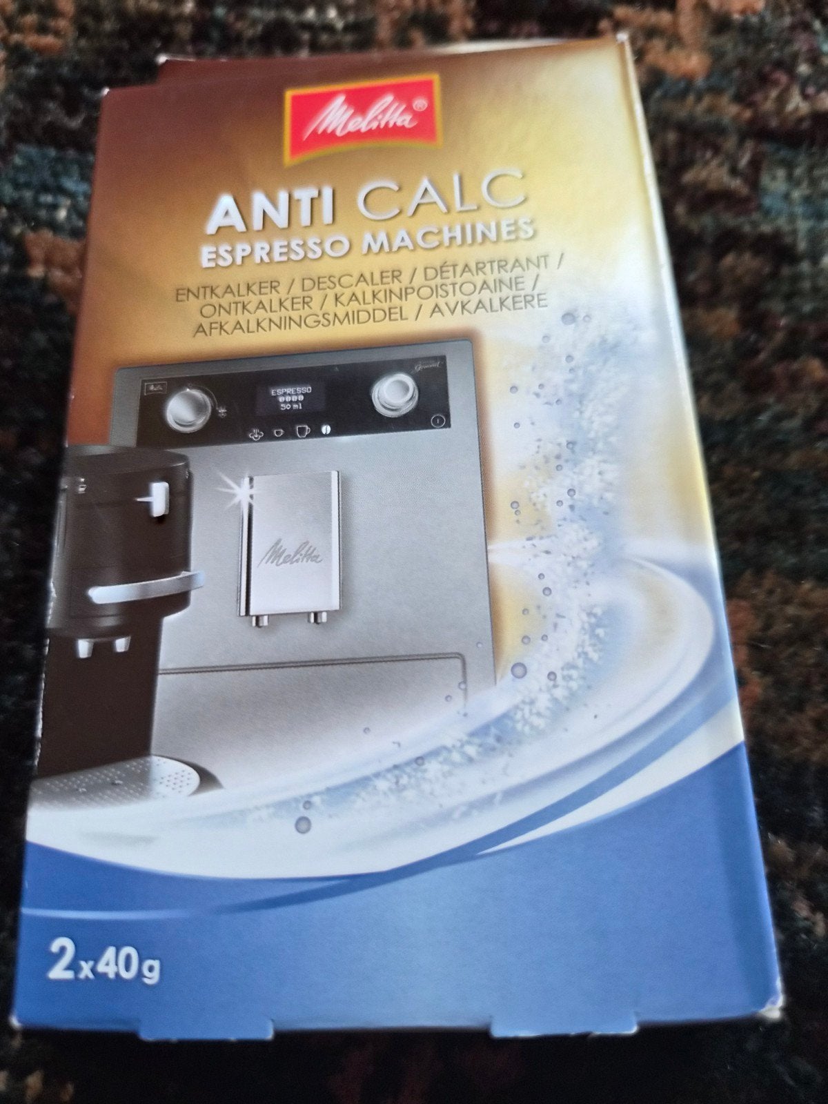 Melitta Anti Calc ontkalker voor espressomachines (2x40g), Ophalen of Verzenden, Nieuw, Melitta, Reiniging en onderhoud