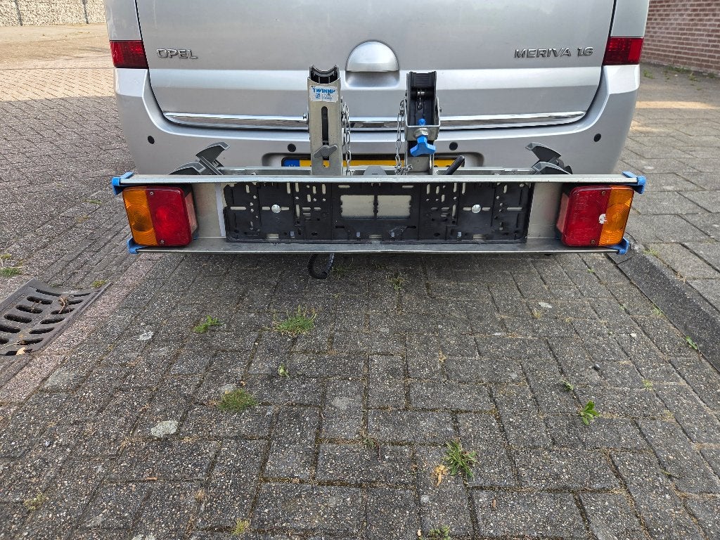 Kantelbare Twinny load fietsdrager voor 2 fietsen + adapter, Ophalen of Verzenden, 2 fietsen, Gebruikt, Trekhaakdrager