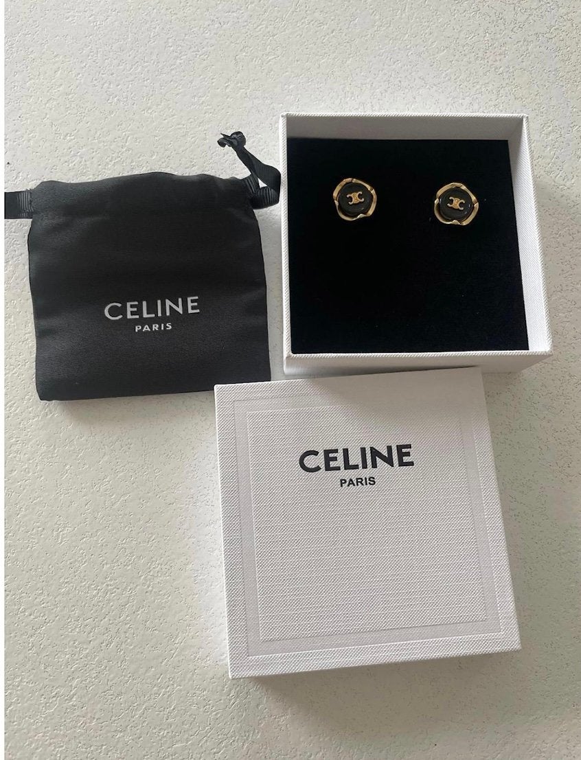 Celine.. originele oorbellen, Overige materialen, Zwart, Ophalen of Verzenden, Zo goed als nieuw