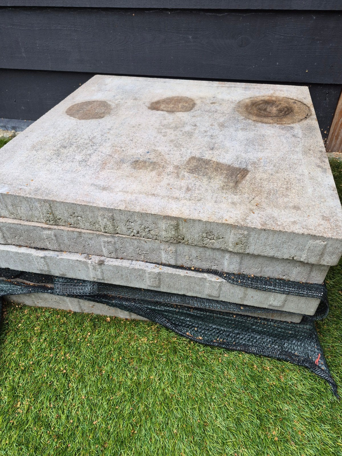 5 betonnen terrastegels 60x60 cm, Ophalen, Gebruikt, Minder dan 5 m², Beton