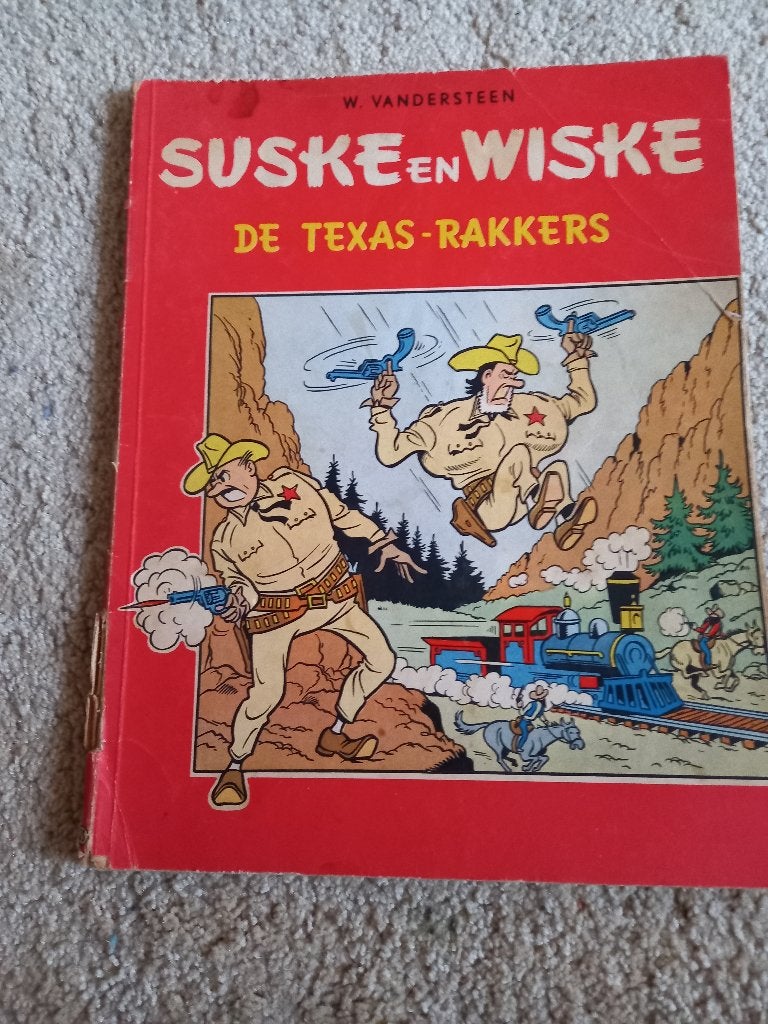 Suske en Wiske TH, NL 2 kleur(3)-De Texas-rakkers 3e druk, Gelezen, Willy van der Steen., Eén stripboek, Ophalen of Verzenden